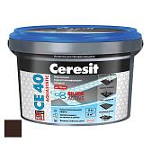 Эластичная затирка Ceresit CE 40 Aquastatic темный шоколад