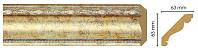 Потолочный плинтус (карниз) Decomaster  146-553 (размер 63х63х2400)
