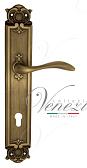 Дверная ручка Venezia на планке PL97 мод. Alessandra (мат. бронза) под цилиндр