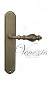 Дверная ручка Venezia на планке PL02 мод. Gifestion (мат. бронза) проходная